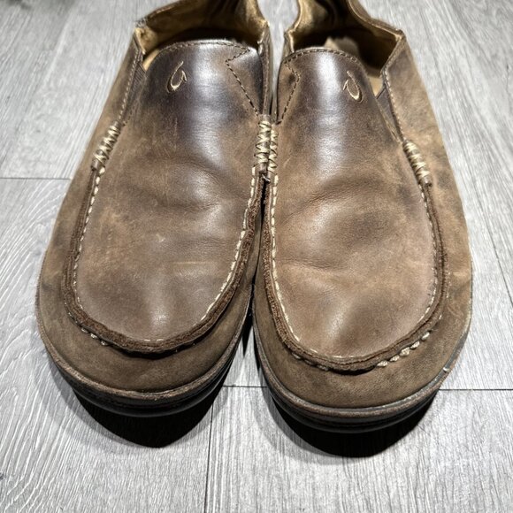 Olukai Moloa Men\'s Leather Slip On Shoes Water Beach Brown Size 9.5 main image 5